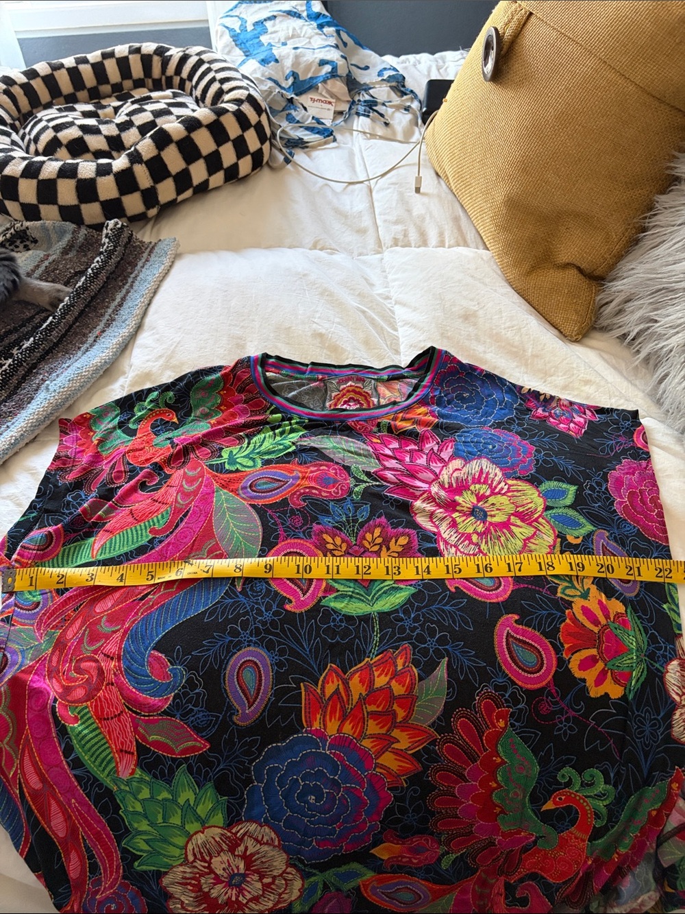EUC Gorgeous Johnny Was Rainbow Print Tunic Style Dress Women’s XL - Picture 6 of 6